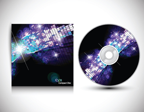 Set of Creative CD cover design vector graphics 06