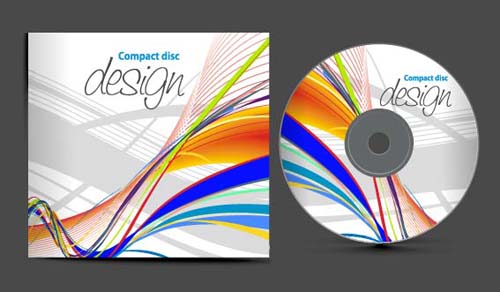 Abstract of CD Cover vector set 09