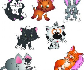 Vivid Cartoon Animals vector material 01