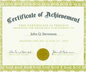 Certificate cover template vector graphics 01