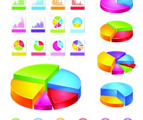 Set of Chart and infographics vector material 03