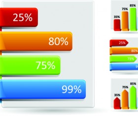 Set of Chart and infographics vector material 05