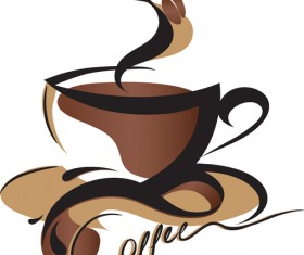 Coffee Object design elements vector material 02