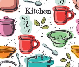 Coffee Object design elements vector material 05