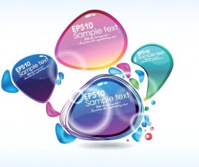 Elements of Colorful Speech Bubbles vector 02