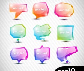 Elements of Colorful Speech Bubbles vector 04