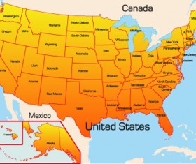 Different Continents and countries Maps vector 02