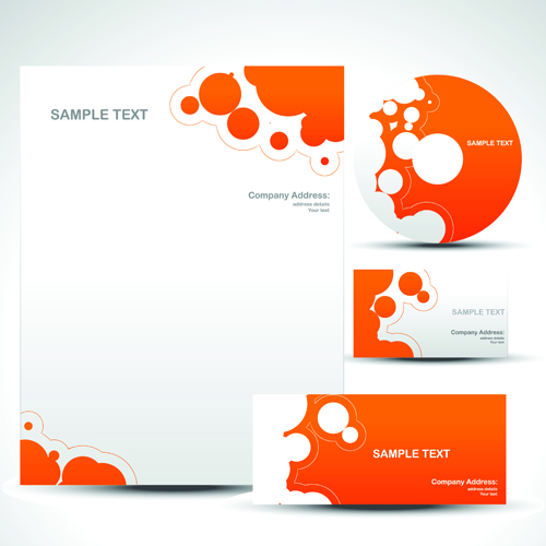 Corporate Identity Kit cover vector set 05