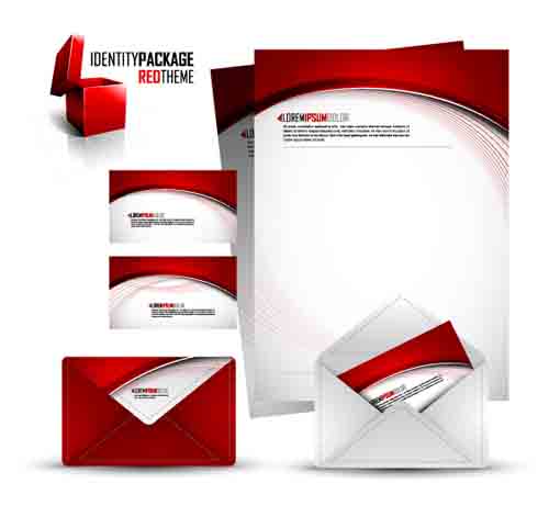 Corporate Identity Kit cover vector set 07