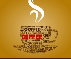 Classic of Cover Coffee elements vector 03