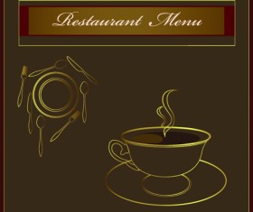 Classic of Cover Coffee elements vector 05