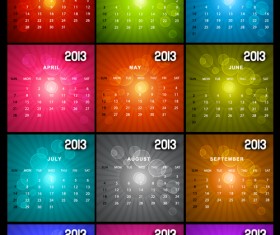 Creative Calendar grids 2013 design vector 03