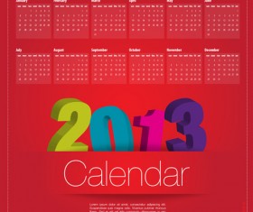 Creative Calendar grids 2013 design vector 04