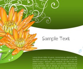 Creative Flowers and you text backgrounds vector 01