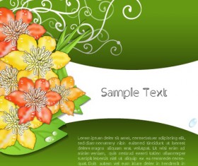 Creative Flowers and you text backgrounds vector 02