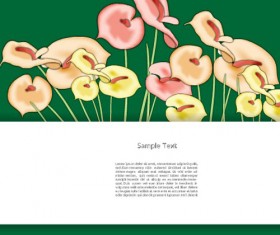 Creative Flowers and you text backgrounds vector 04