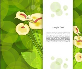 Creative Flowers and you text backgrounds vector 05