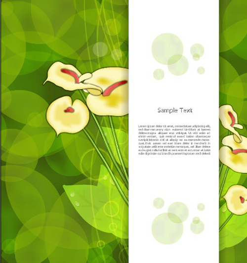 Creative Flowers and you text backgrounds vector 05