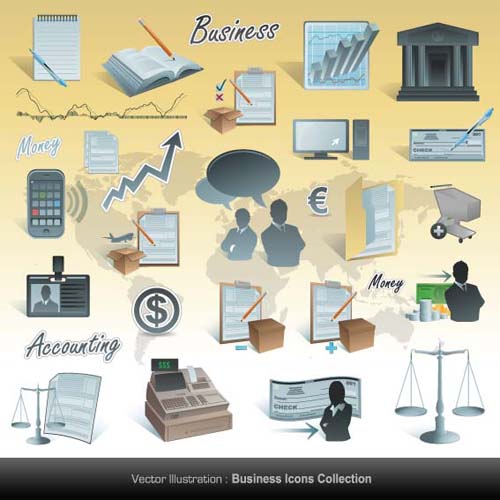 Different Business icons vector
