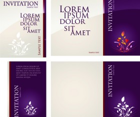Different invitation cover design vector