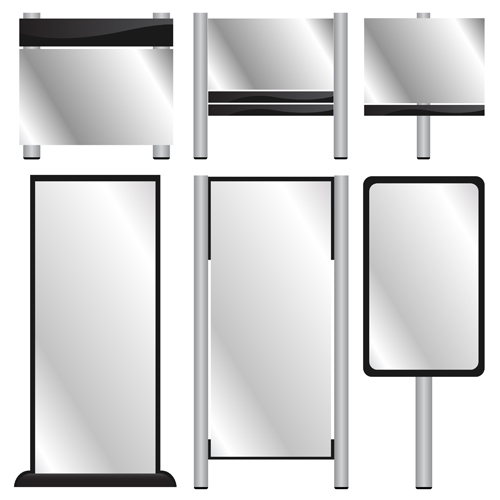 Different Display panels design elements vector 03
