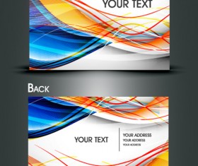Dynamic lines with business card vector 02