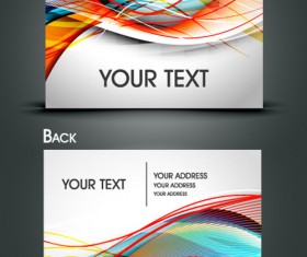 Dynamic lines with business card vector 03