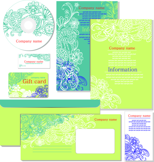 Floral Style of the company Kit vector