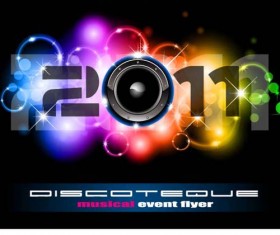 Set of musical event flyer backgrounds vector 01