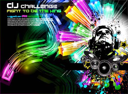 Set of musical event flyer backgrounds vector 04