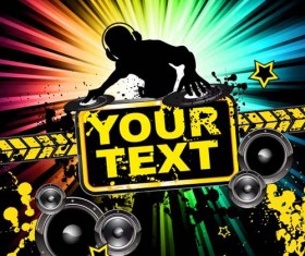 Set of musical event flyer backgrounds vector 07