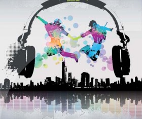 Set of Flyer music party design elements vector 01