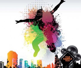 Set of Flyer music party design elements vector 02