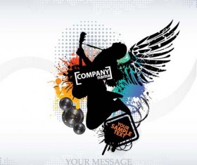 Set of Flyer music party design elements vector 04