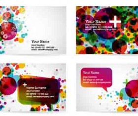 Stylish Gift cards vector material set 02
