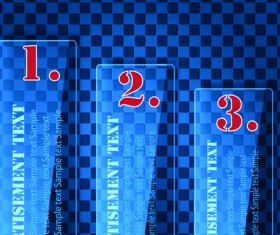 numbered Glass banner vector set 02