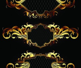 luxurious Gold design elements vector labels 01