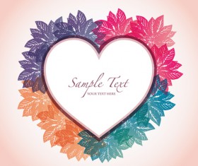 Set of Heart frame vector material 01