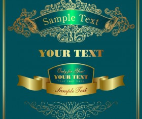 luxurious Royal labels vector material 01
