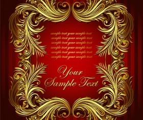 luxurious Royal labels vector material 04