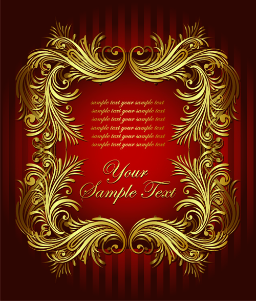 luxurious Royal labels vector material 04