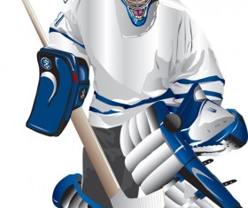 Set of Hockey design elements vector 02