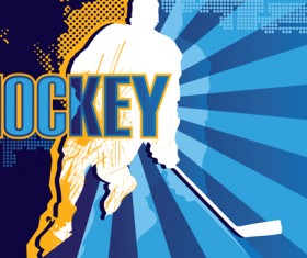 Set of Hockey design elements vector 03