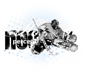 Set of Hockey design elements vector 04