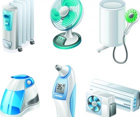 Different Appliances Icon vector set 02
