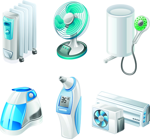 Different Appliances Icon vector set 02