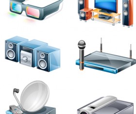 Different Appliances Icon vector set 03
