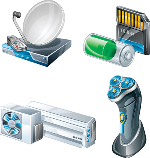 Different Appliances Icon vector set 04