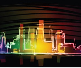 Neon light Illustrations vector set 01