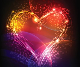 Neon light Illustrations vector set 03